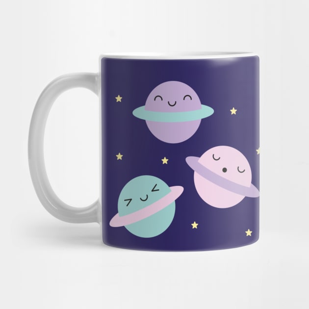 Kawaii Pastel Planets by marcelinesmith